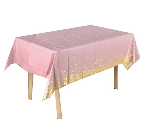Mantel estampado rosa puntos