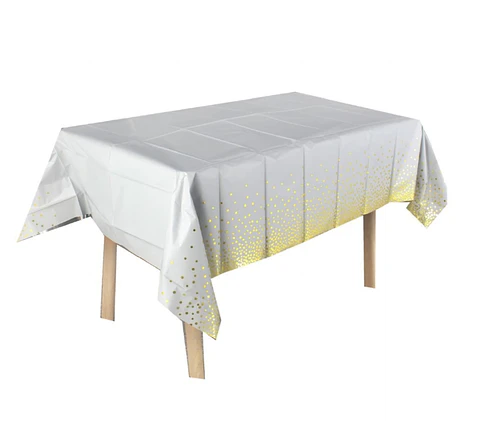 Mantel estampado gris puntos