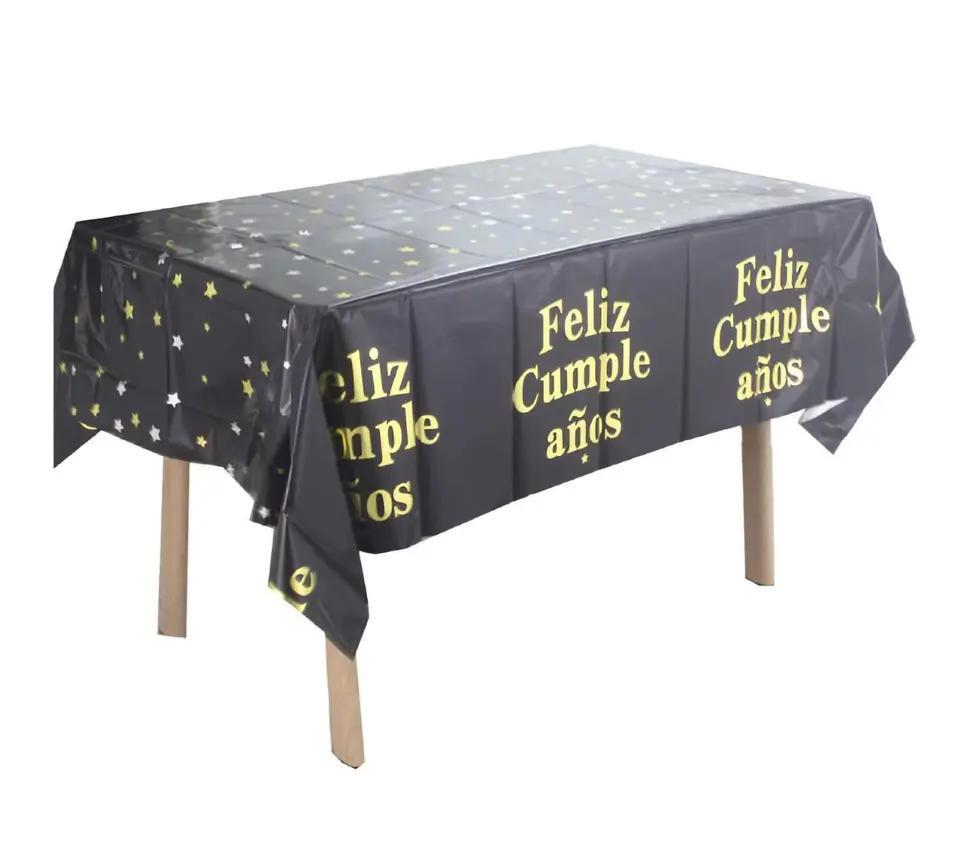 Mantel estampado negro entero 1