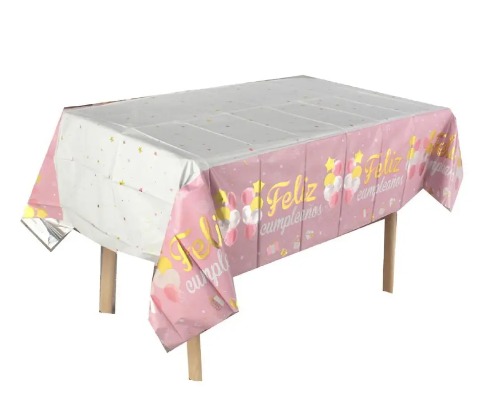 Mantel cumpleaños rosa 1