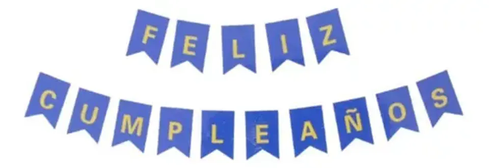 Guirnalda Cumpleaños Azul  1