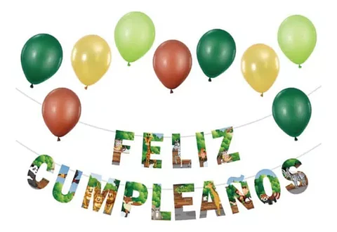 Guirnalda cumpleaños safari