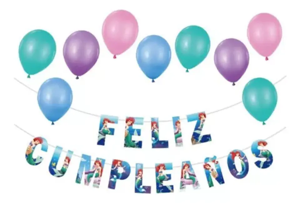 Guirnalda Cumpleaños Sirena 1