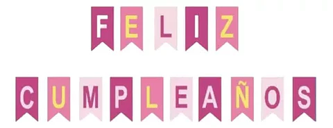 Guirnalda Cumpleaños Rosa Fucsia