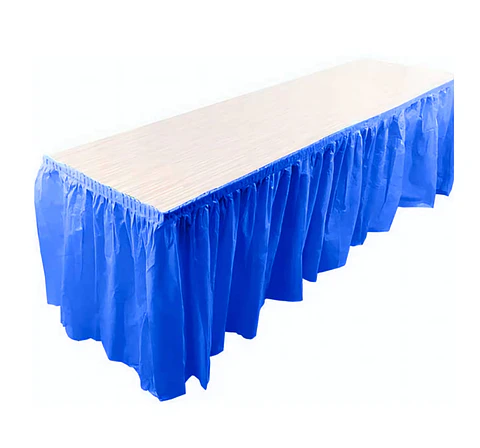 Faldón plástico para mesa azul