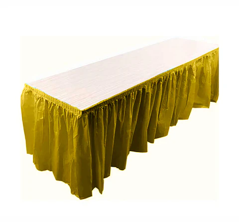 Faldón plástico para mesa amarillo