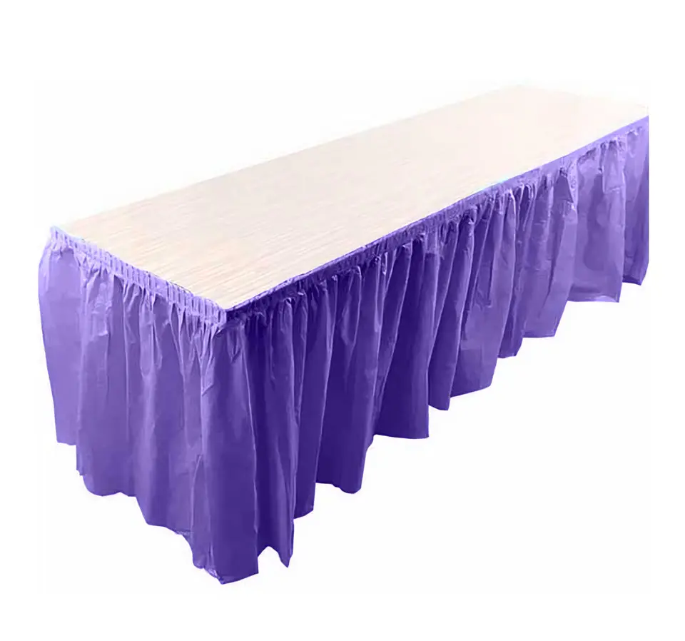 Faldón plástico para mesa lila 1