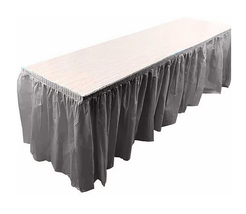 Faldón plástico para mesa gris