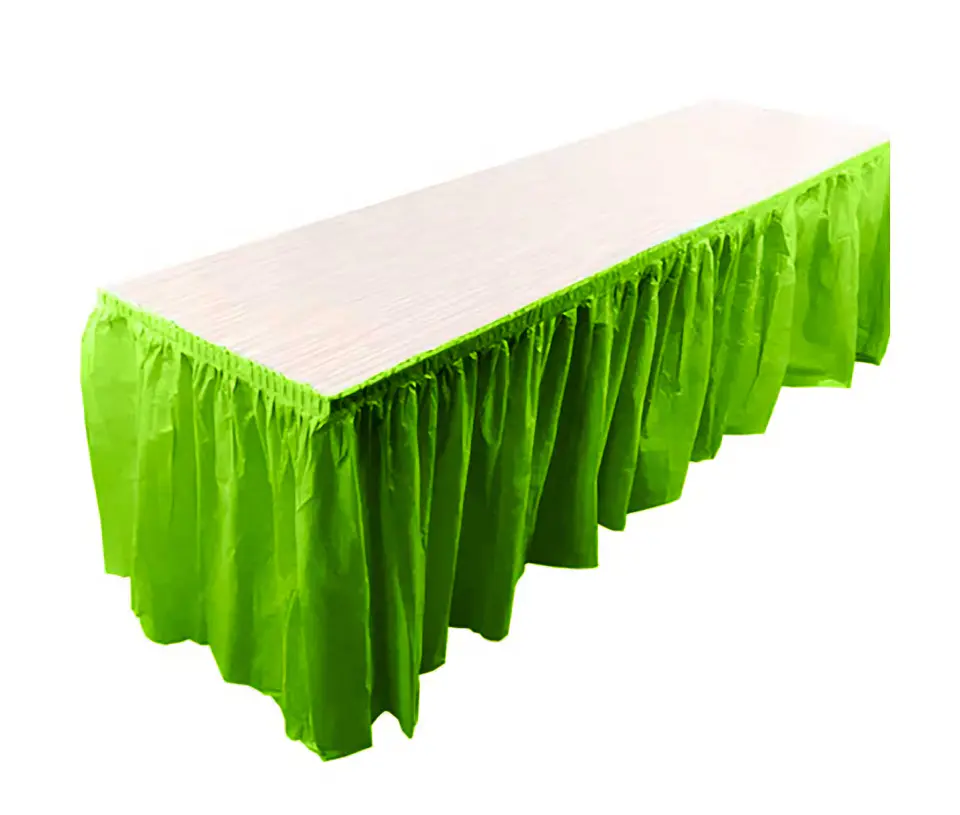 Faldón plástico para mesa verde lima 1