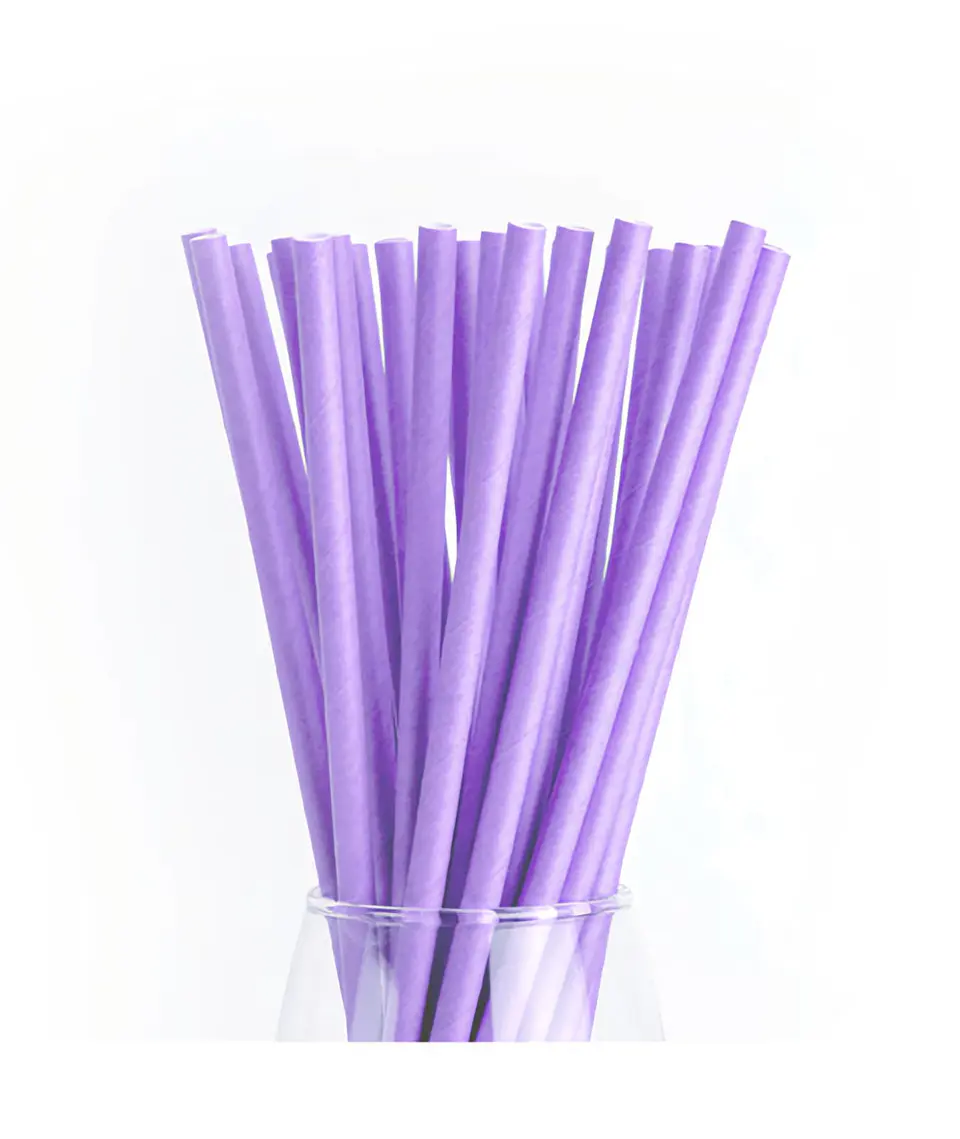 Bombillas de papel lila 1
