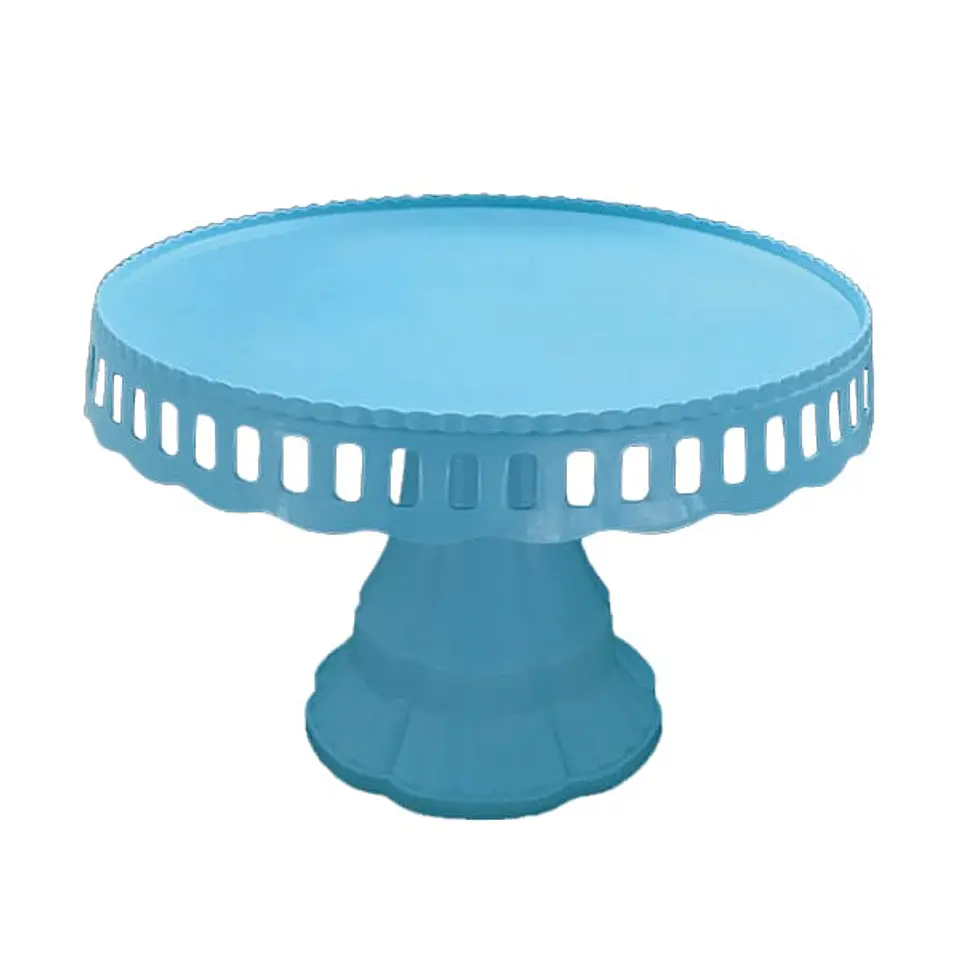 Bandeja torta plástico celeste 27cm  1