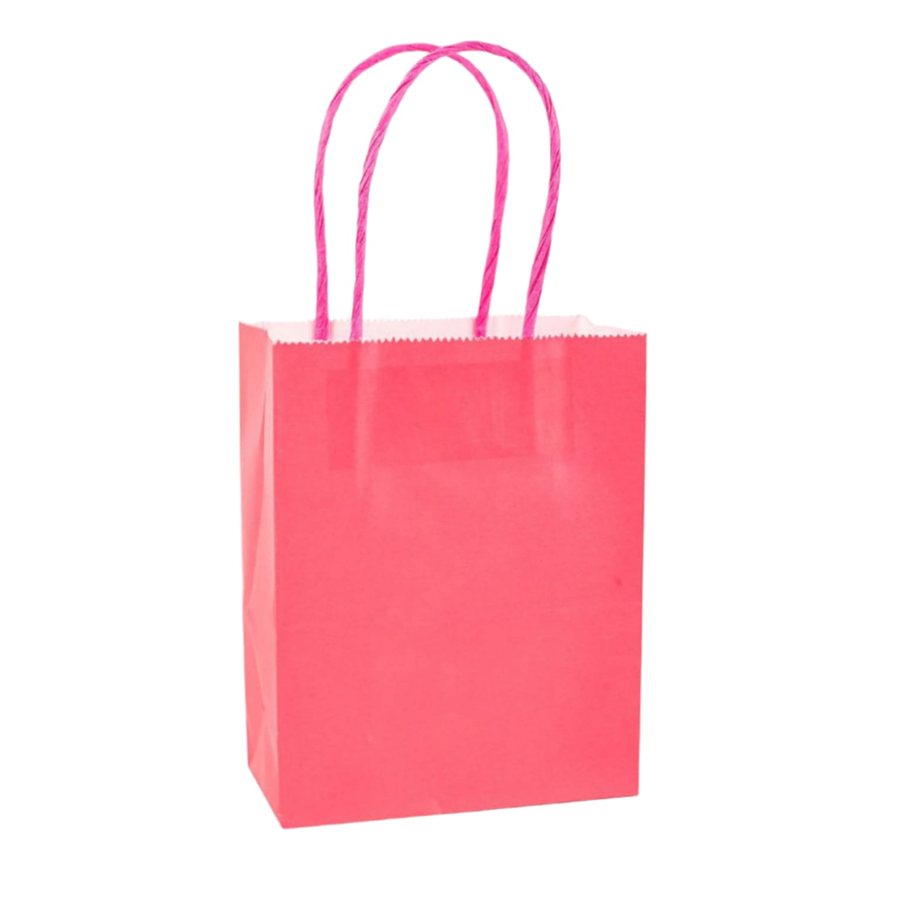 Bolsas de papel kraft chica fucsia