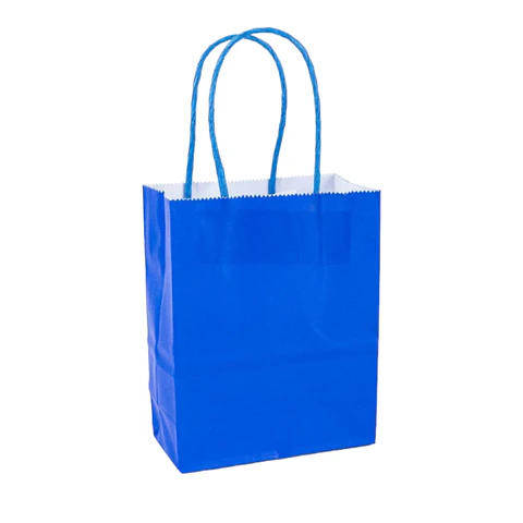 Bolsas de papel kraft chica azul