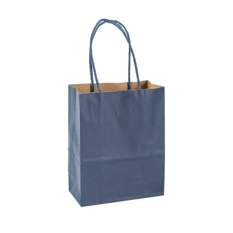 Bolsas de papel kraft chica azul marino 1
