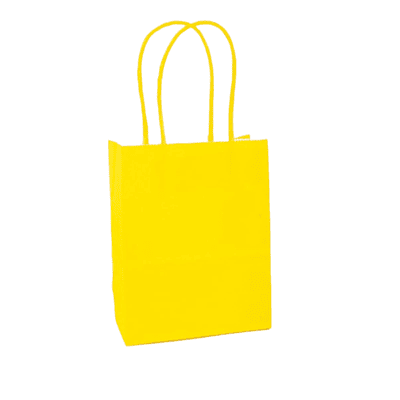 Bolsas de papel kraft mediana amarillo