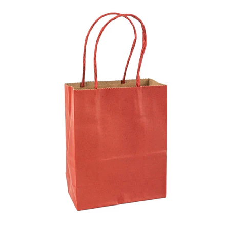 Bolsas de papel kraft mediana rojo