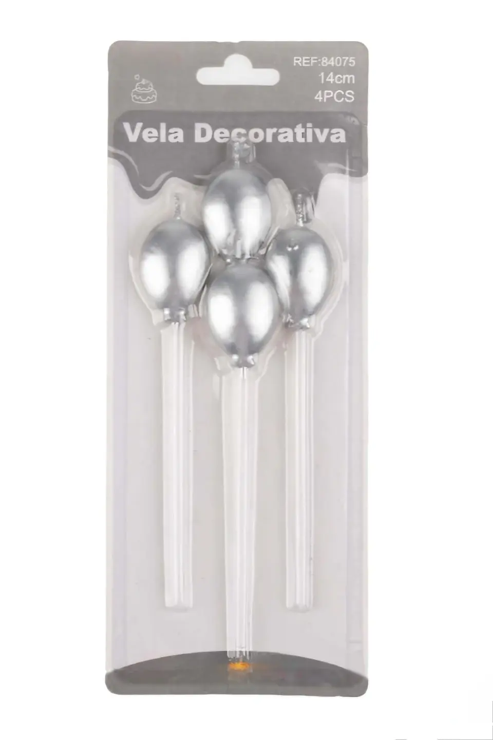 Velas ovaladas plateada 1