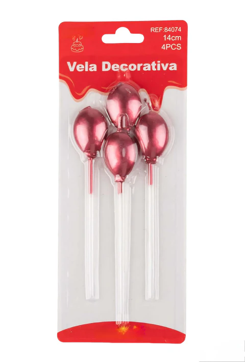 Velas ovaladas rojo