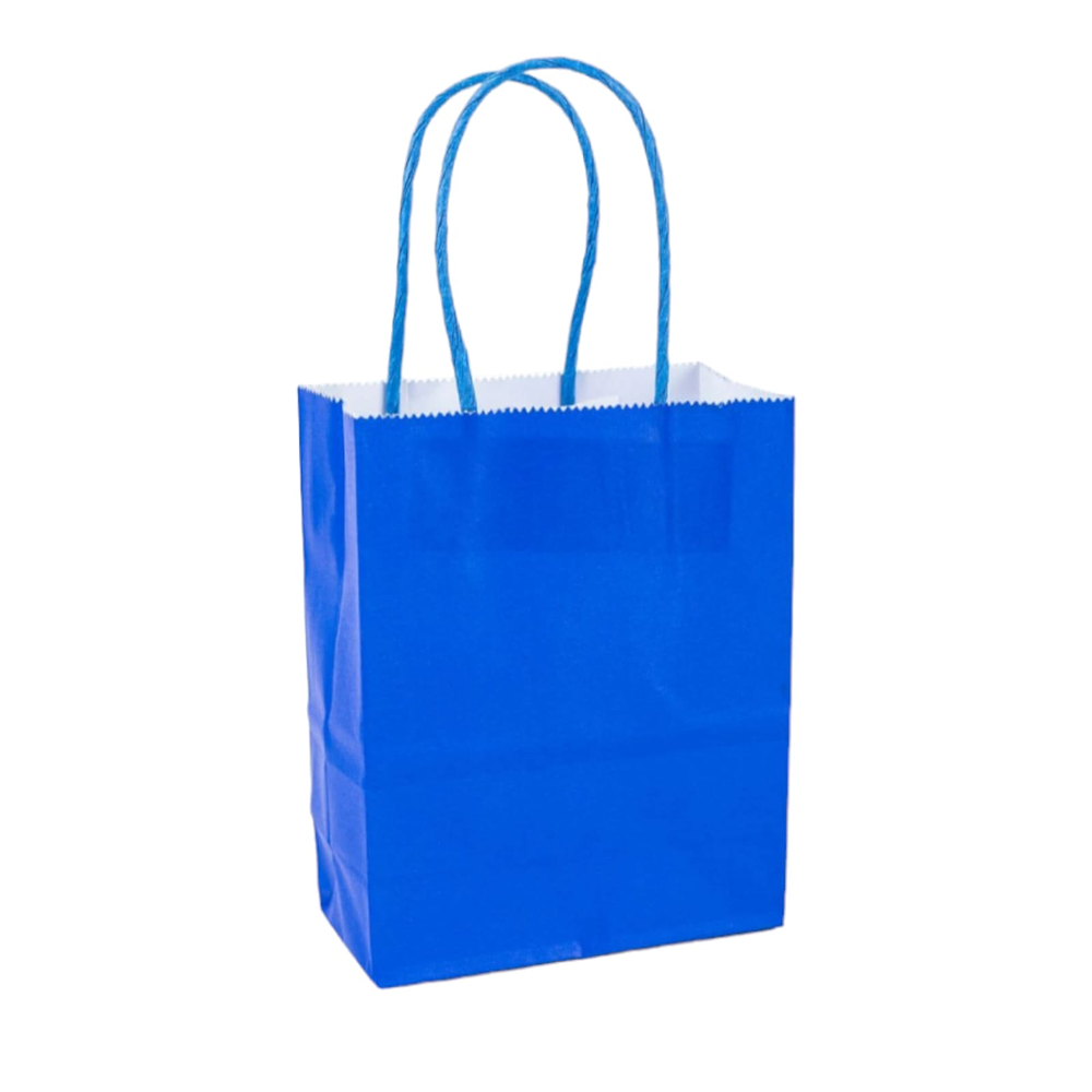 Bolsas de papel kraft extragrande azul