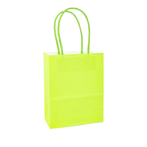 Bolsas de papel kraft extragrande verde lima