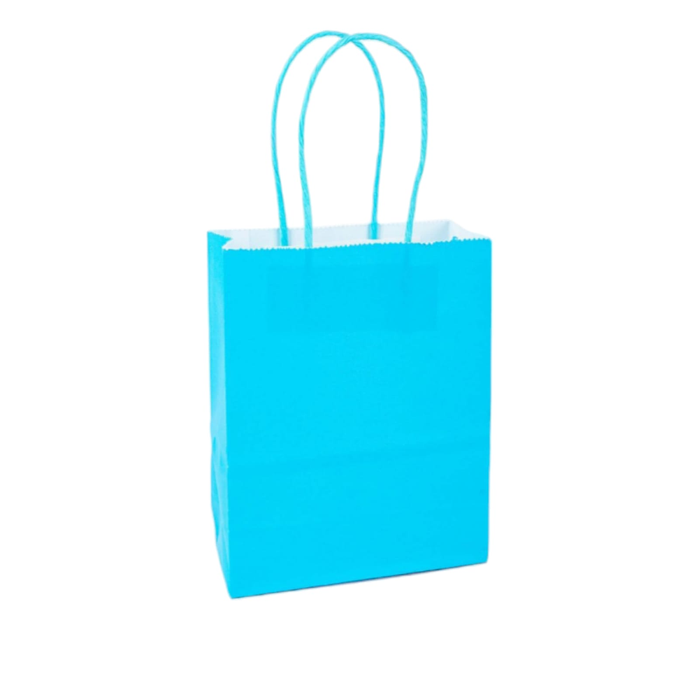 Bolsas de papel kraft extragrande celeste