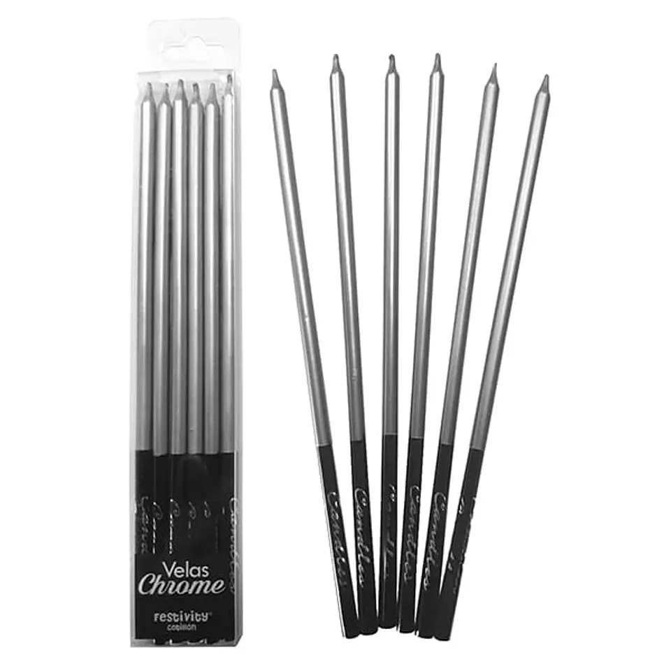 Velas chrome plateada 1
