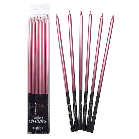 Velas chrome fucsia
