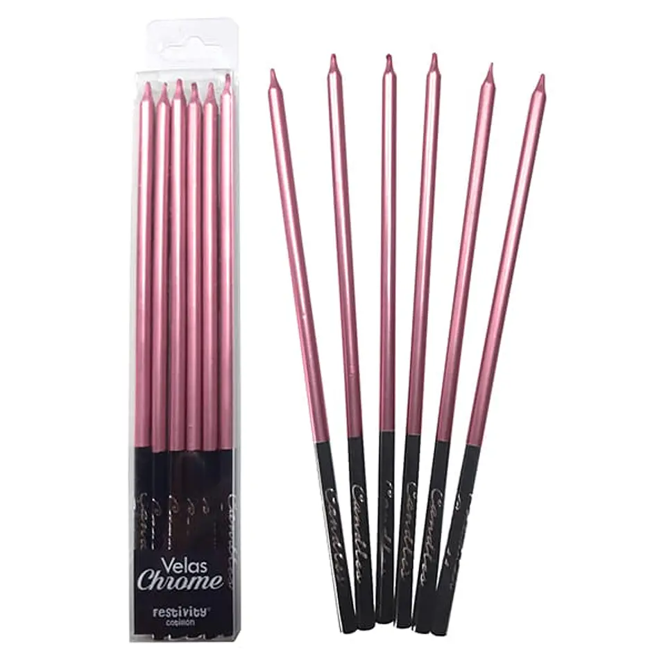Velas chrome fucsia 1