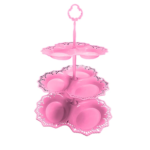 Bandeja Candy Bar 3 Niveles Rosado