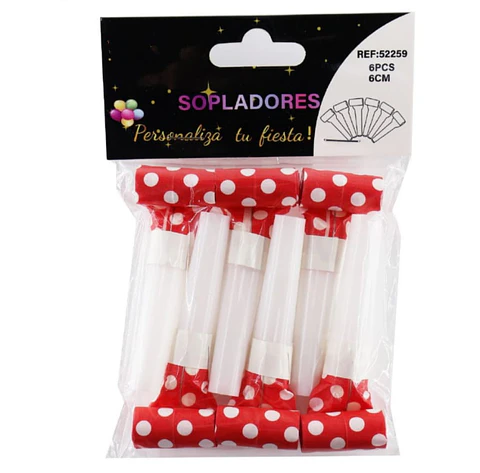 Pito serpiente polka rojo