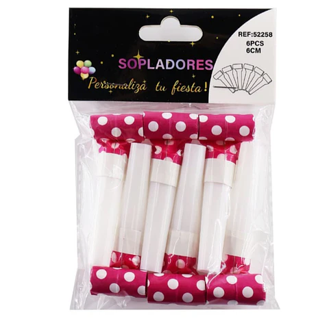 Pito serpiente polka fucsia