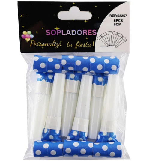Pito serpiente polka azul