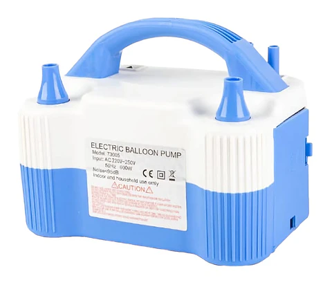 Inflador eléctrico color celeste