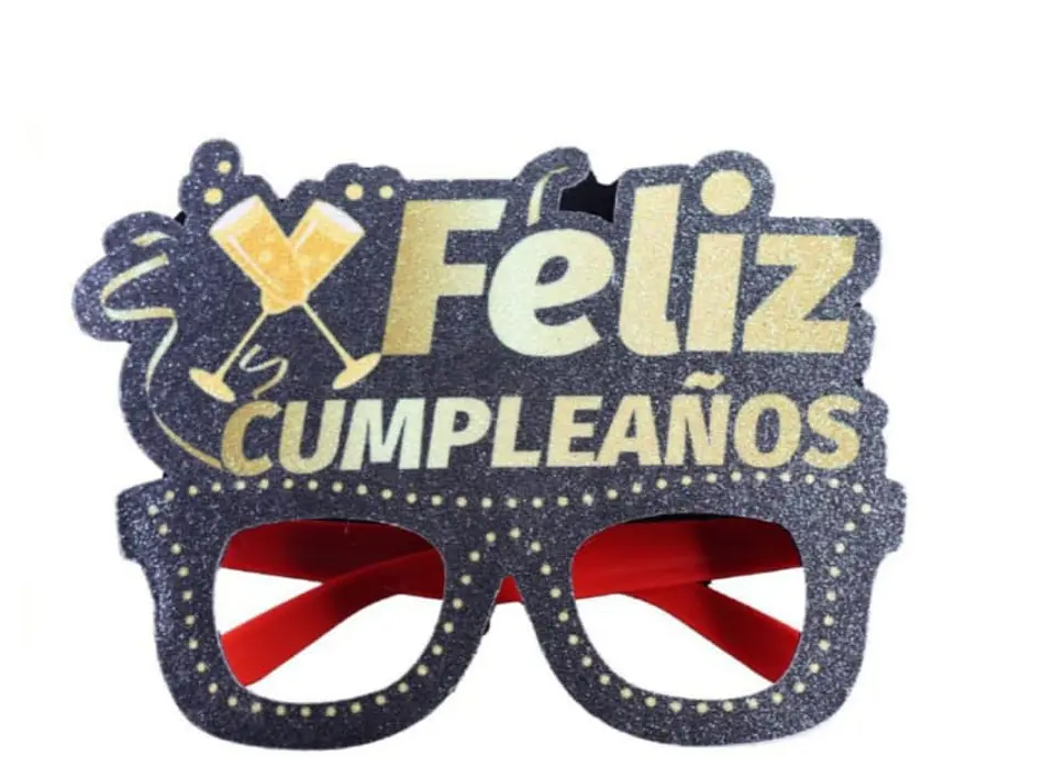 Lentes Cumpleaños copa dorado 1