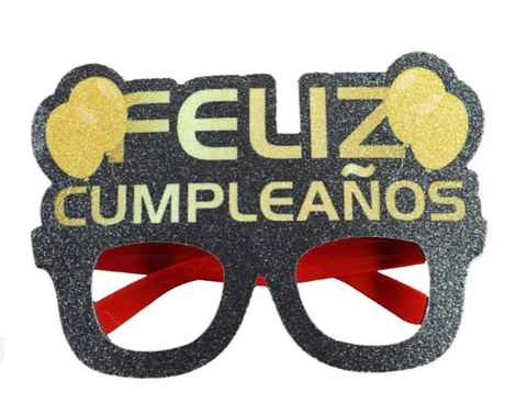 Lentes Cumpleaños dorado