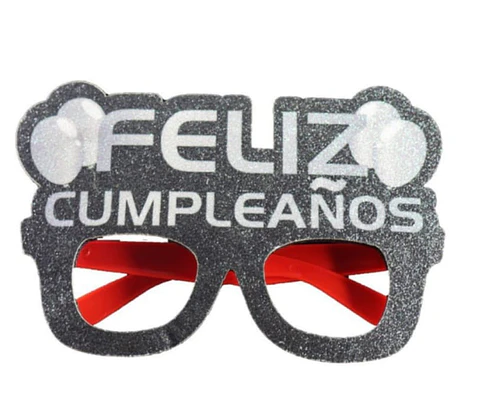 Lentes Cumpleaños plateado