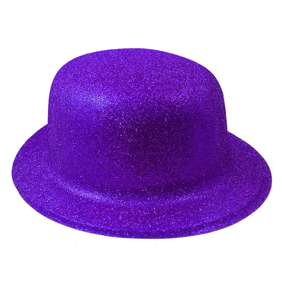Gorro Chaplin escarchado morado 1
