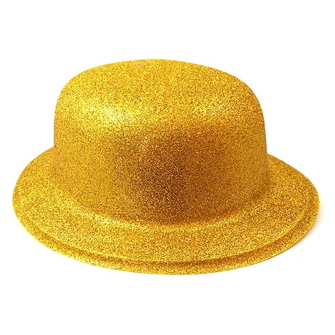 Gorro Chaplin escarchado dorado