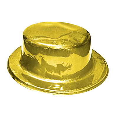 Gorro Chaplin brillante dorado