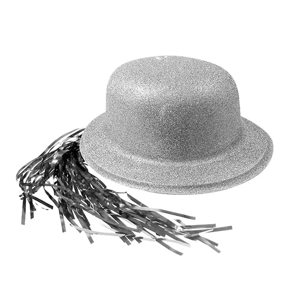 Gorro Chaplin escarchado plata 1