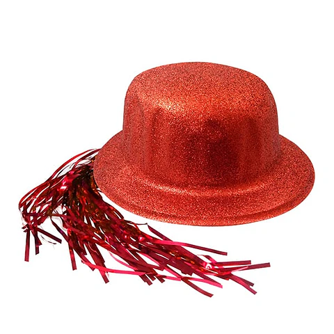 Gorro escarchado con pelo rojo