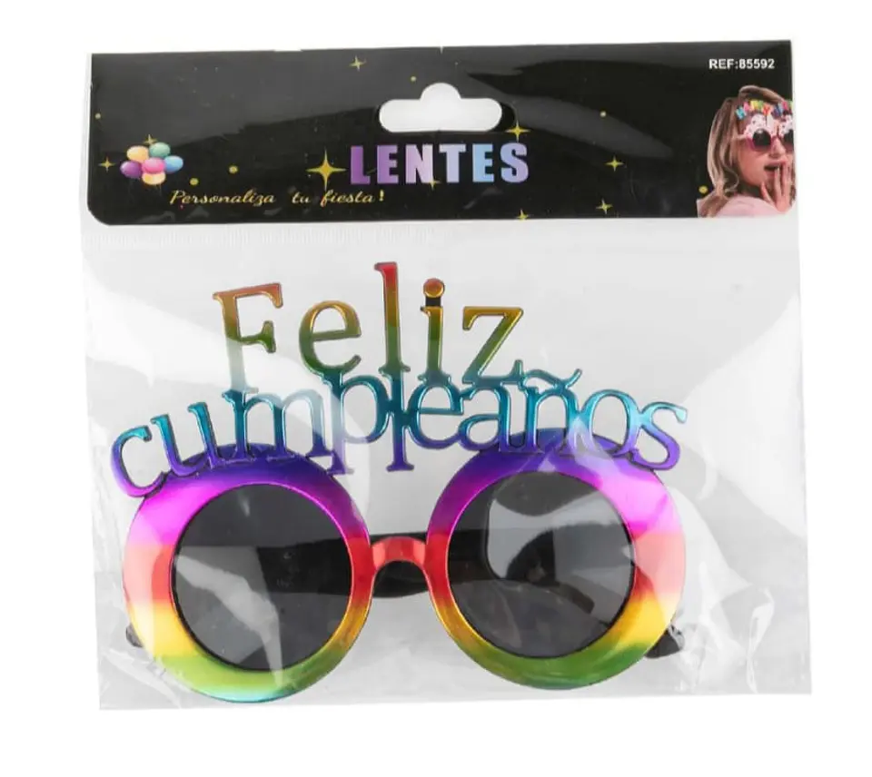 Lentes metalizados feliz cumpleaños  1