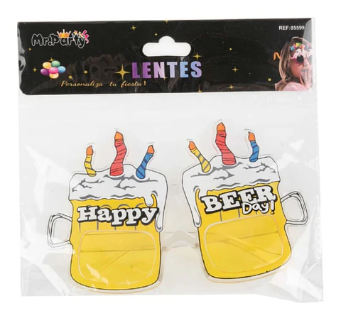 Lentes cotillón happy beerday