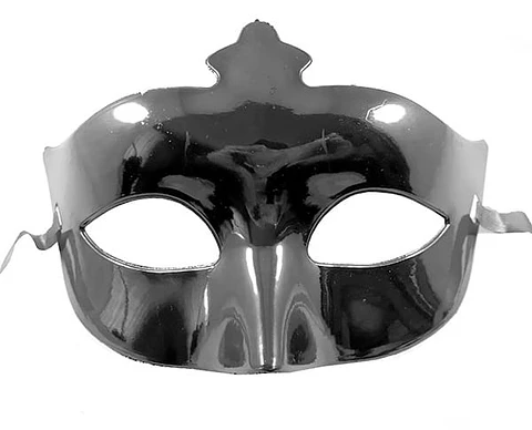 Antifaz liso plateado