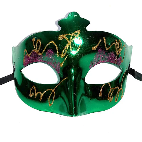 Antifaz escarcha verde