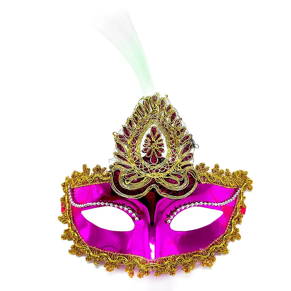 Antifaz veneciano LED fucsia 1