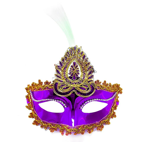 Antifaz veneciano LED morado