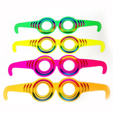 Lentes flúor cartón 6 unidades
