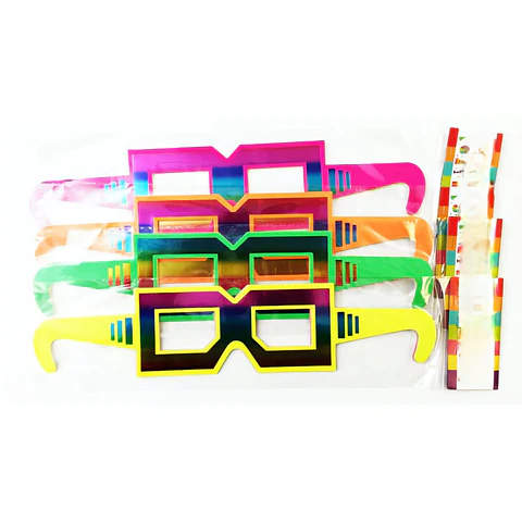 Lentes flúor cartón 6 unidades