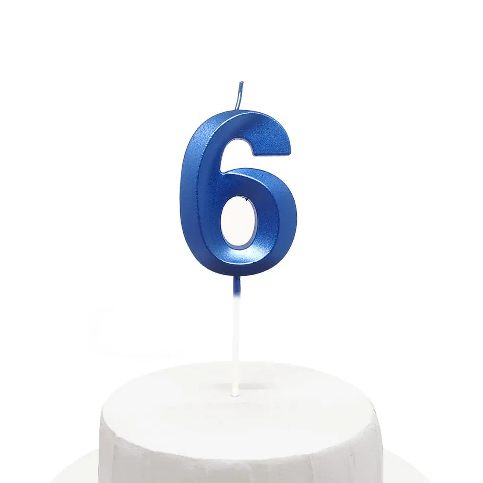 Vela 6 metalizada azul 1